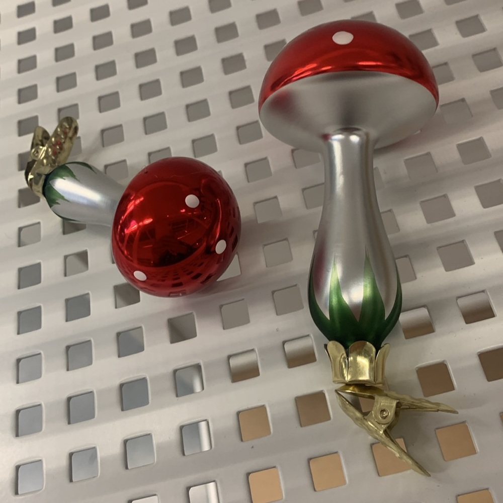 Ikea mushroom Christmas tree decor clip on holiday ornaments decorations nwt - Picture 10 of 15